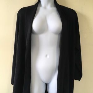 C.S.T Sport Black open sweater cardigan-1X.